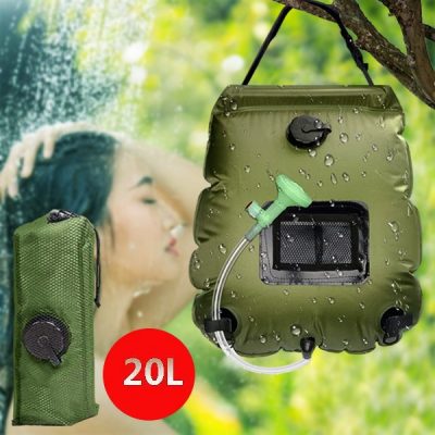 Napelemes kempingzuhany beépített hőmérővel (20L) | SHOWDY