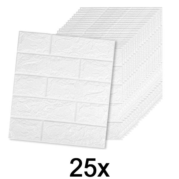 5x (5 darab) Öntapadós Tégla Tapéta 3D Mintával | BRICKSBY