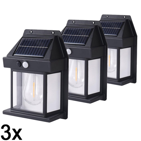 3x Kültéri Napelemes Mozgásérzékelős Lámpa | FLUXLAMP