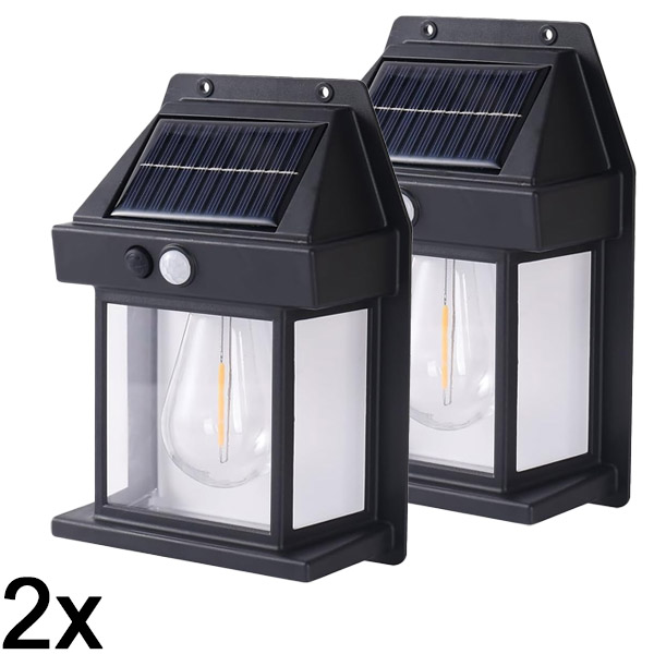 2x Kültéri Napelemes Mozgásérzékelős Lámpa | FLUXLAMP