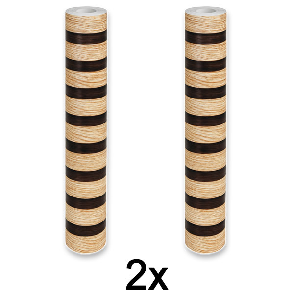 2x Természetes fa hatású falmatrica | LINEWALL