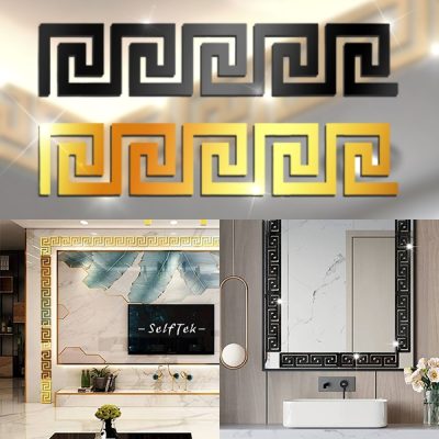 Elegáns 3D tükör falmatricák (10 db) | GLOROB