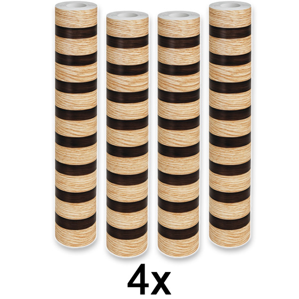 4x Természetes fa hatású falmatrica | LINEWALL